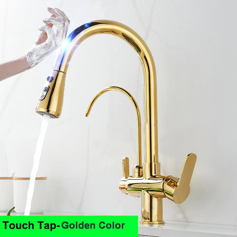 Feiyu Touch Filter Sink Faucet Pull Down Cold