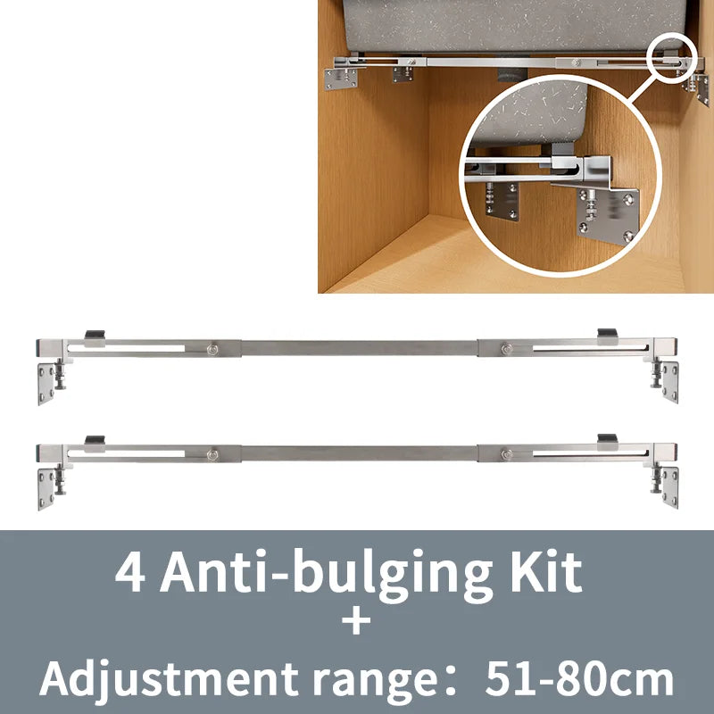 2pcs Undermount Sink Supports Brackets Adjustable Stainless Steel