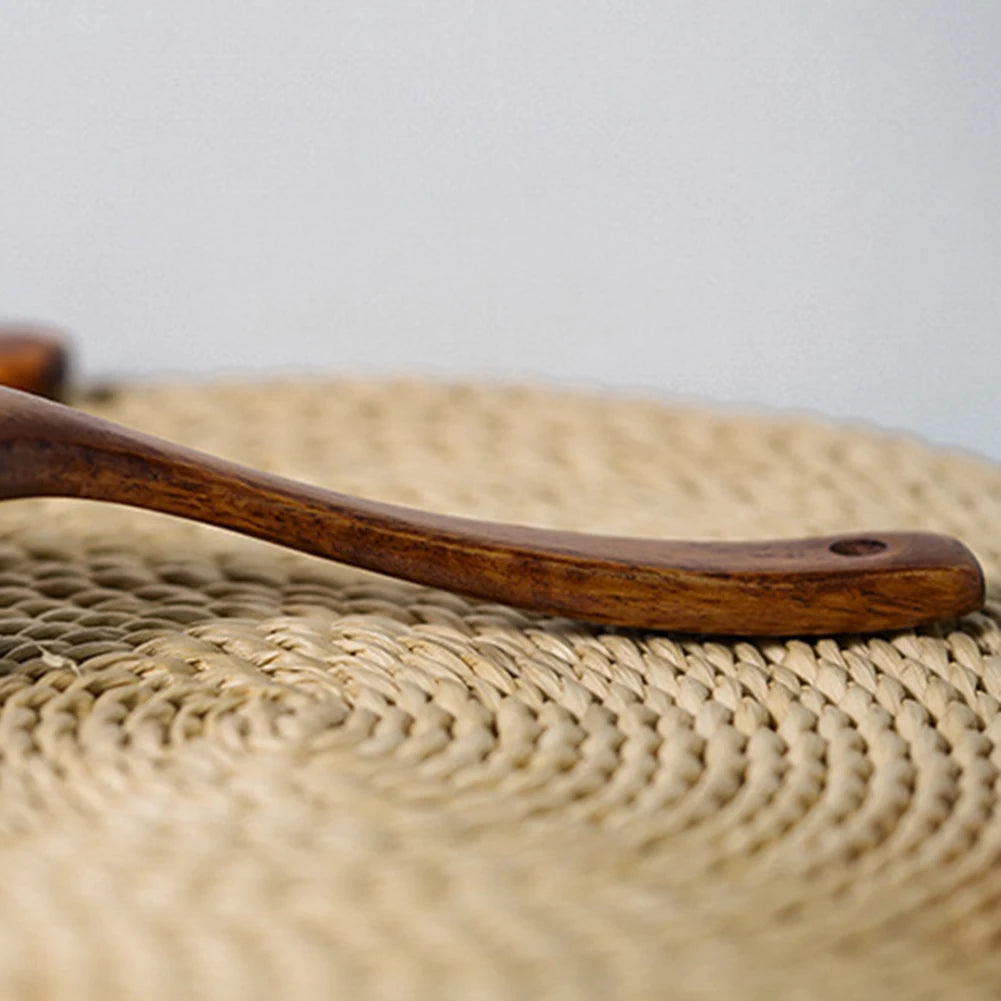 1pc Wooden Soup Spoon Long Handle Dessert Rice