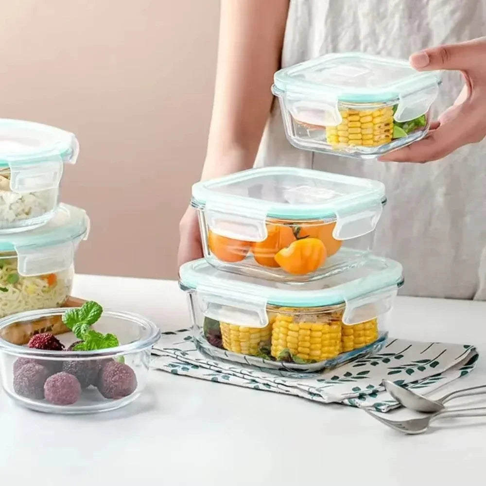 Glass Lunch Box Food Storage Containers Meal Prep