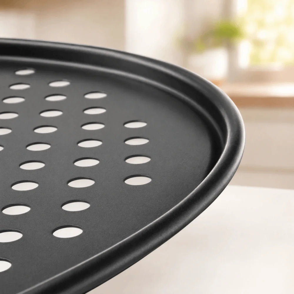 Carbon Steel Perforated Pizza Pan 9/10/11/12/14 Inch Mupti