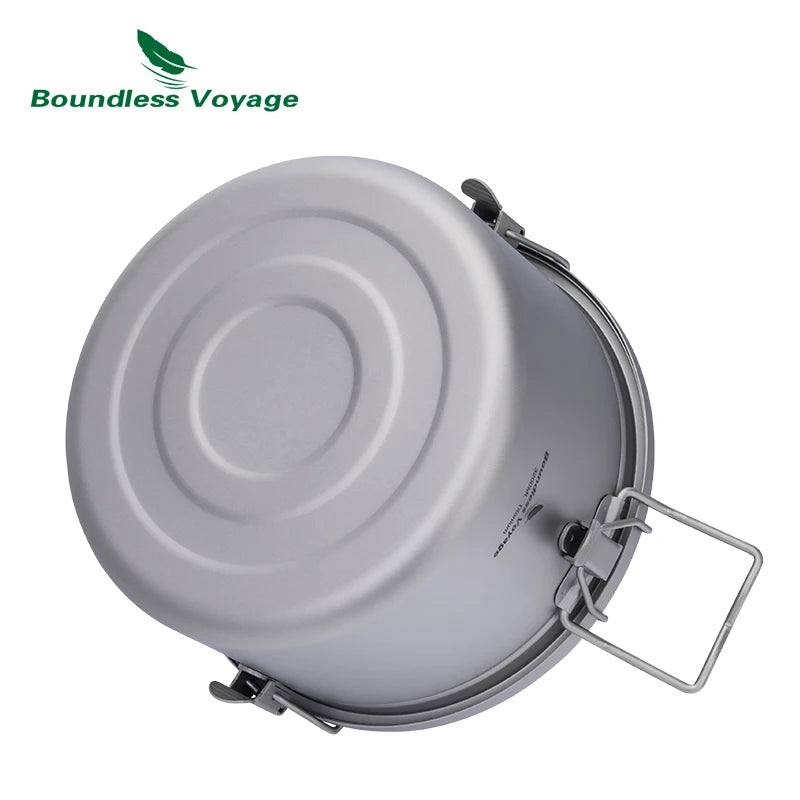 Boundless Voyage Titanium Camping Pot 2l Cooker Ultralight