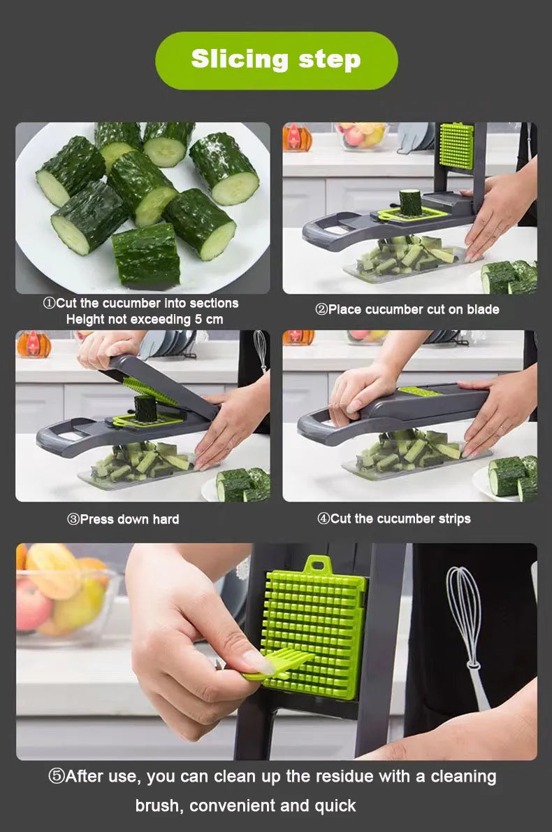 Vegetable Cutter Dicing Blades Slicer Shredder Fruit Peeler