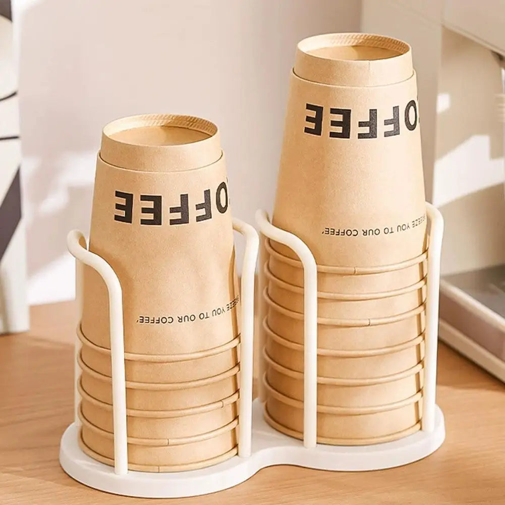 Disposable Cup Holder Desktop Paper Cup Dispenser Storage