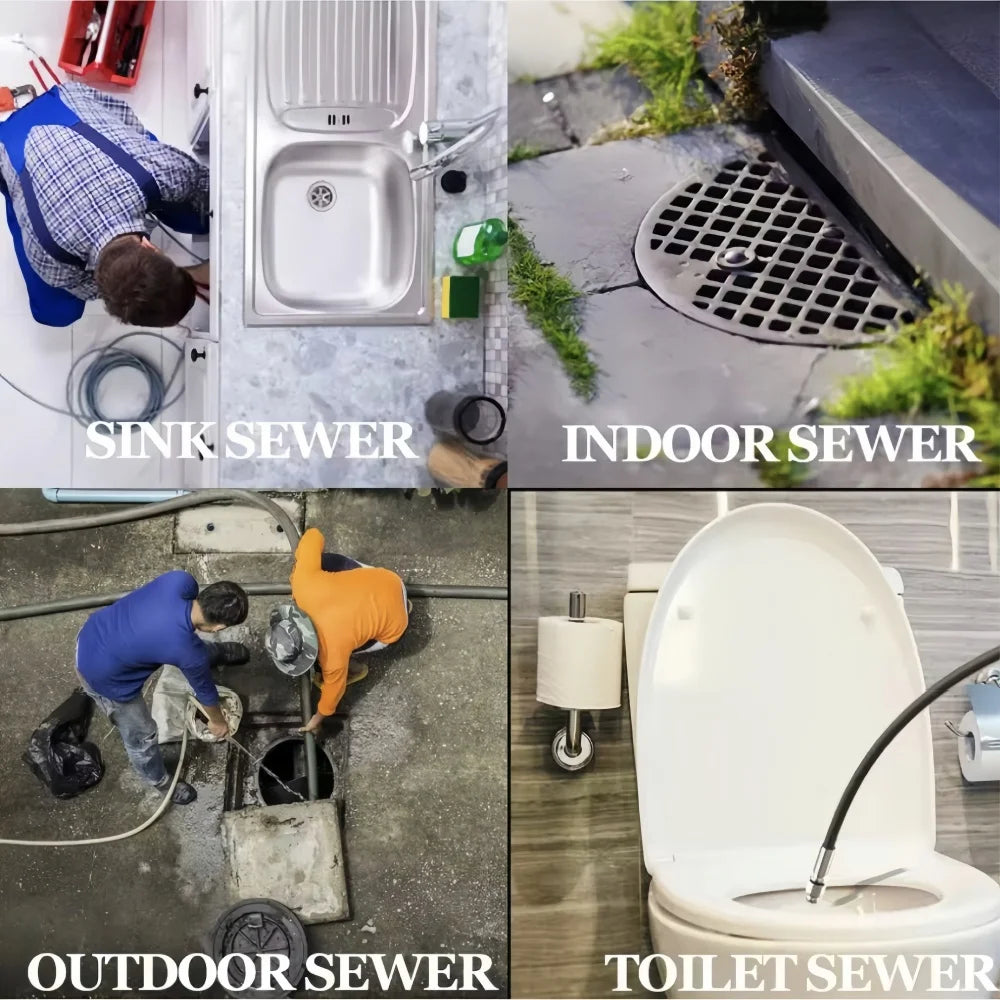 35m Sewer Drain Water Cleaning Hose Sewage Pipe