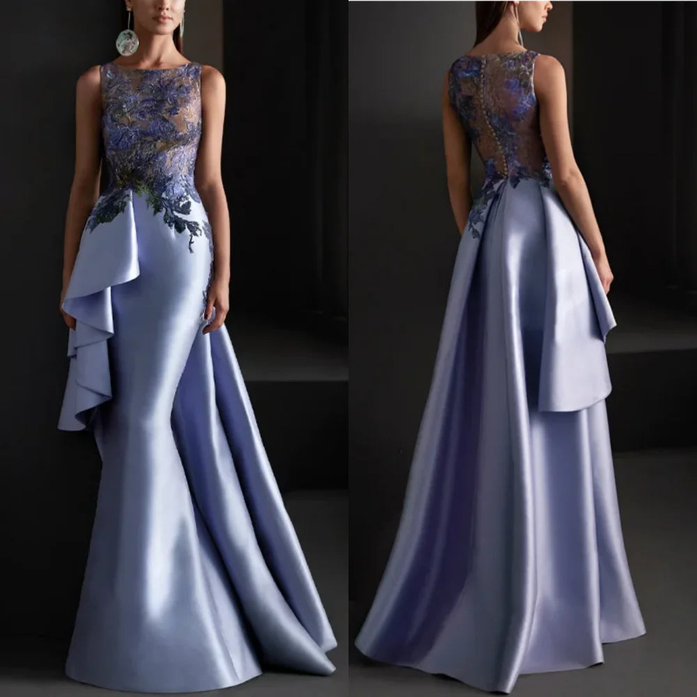 Customized Prom Dresses Exquisite Jewel Mermaid Sweep/Brush
