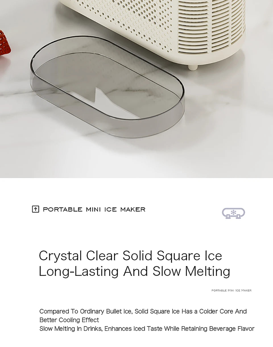 12v/220v Car Ice Maker Desktop Mini Ice Cubes