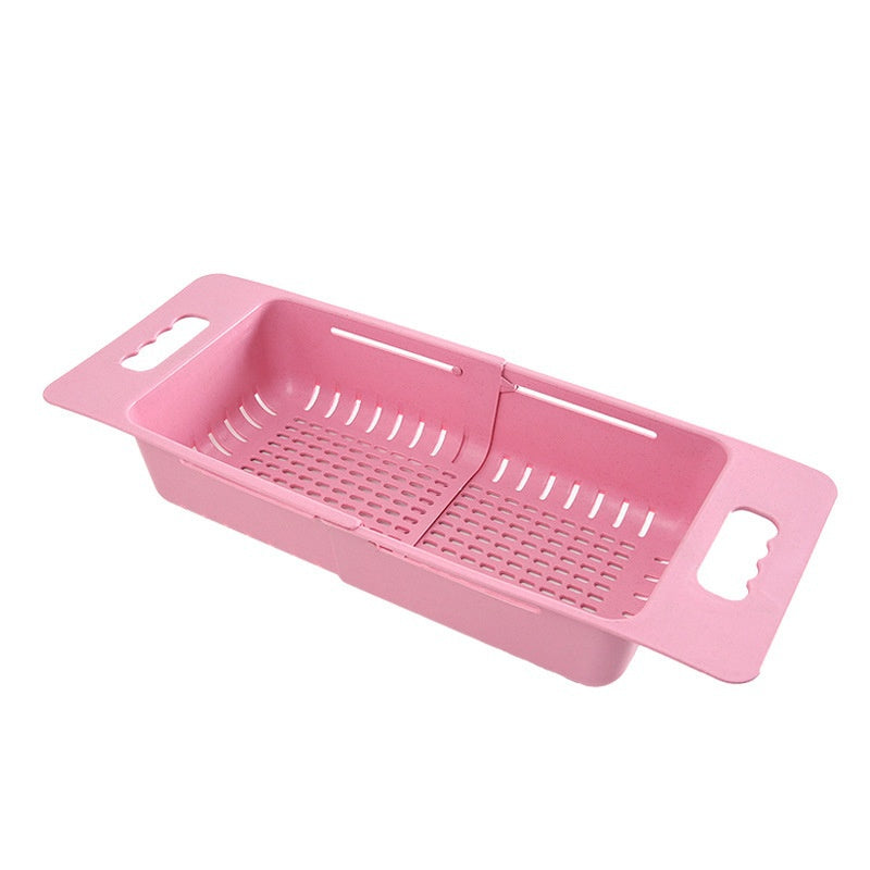 Adjustable Dish Drainer Sink Drain Basket Washing Vegetable