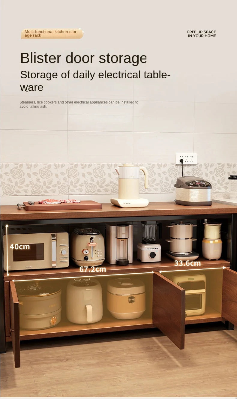 Storage Rack Sideboard Cabinet Floor-Standing Wall Table