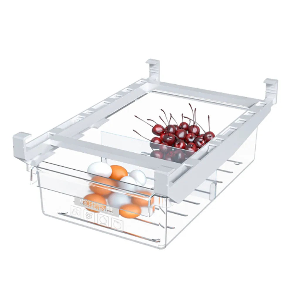 Fridge Organizer Storage Rack Fridge Freezer Shelf Pull-Out