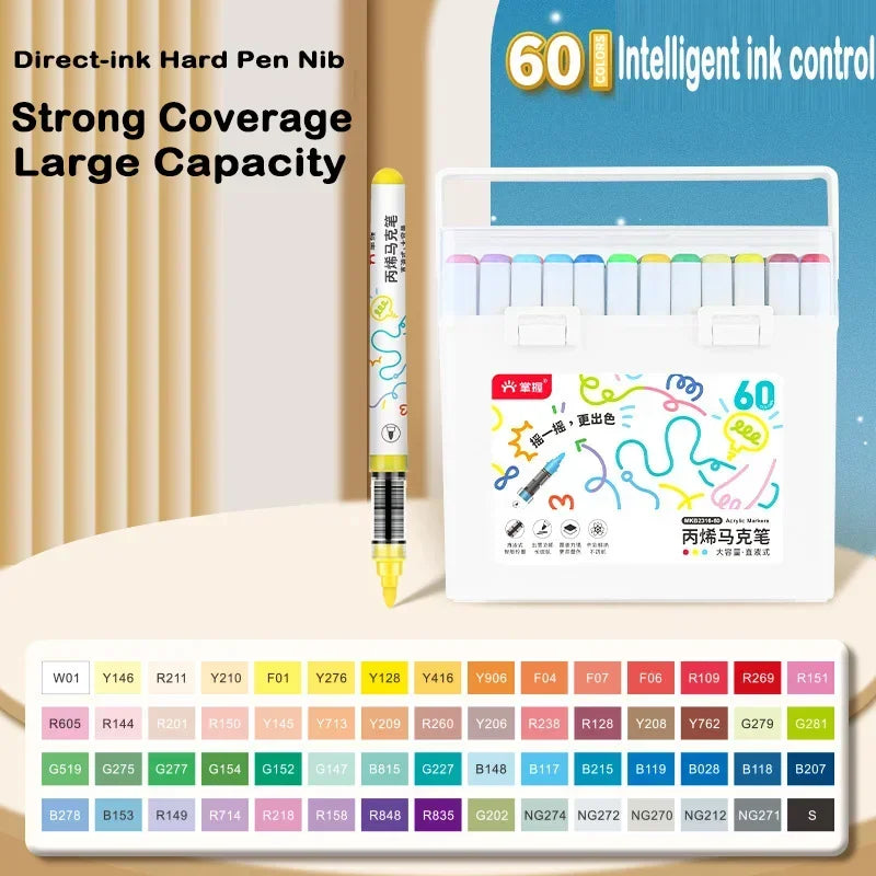 84/12 Colors Direct-Liquid Acrylic Marker Pen Waterproof Pen
