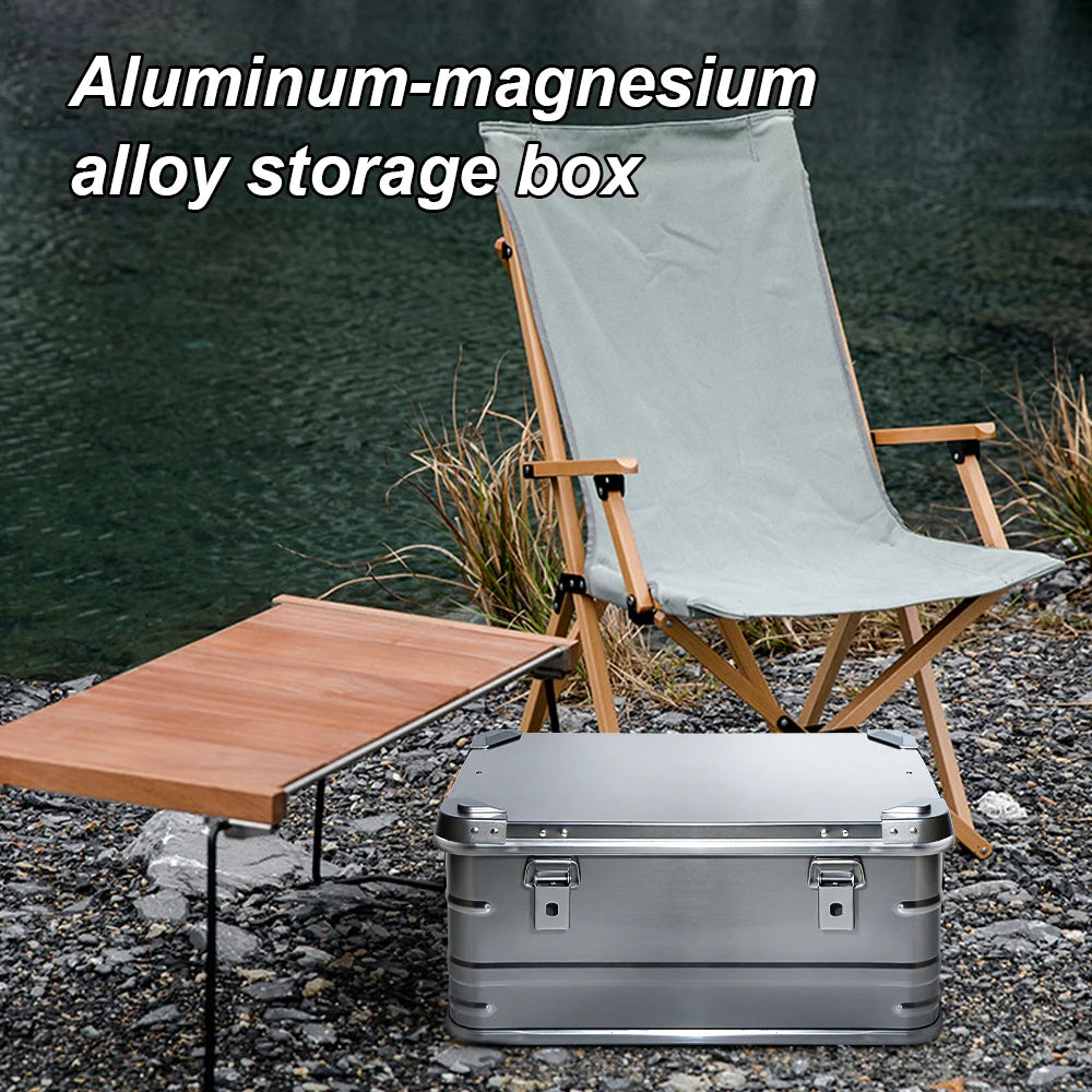 60-80l Outdoor Storage Box Camping Picnic Travel Aluminum