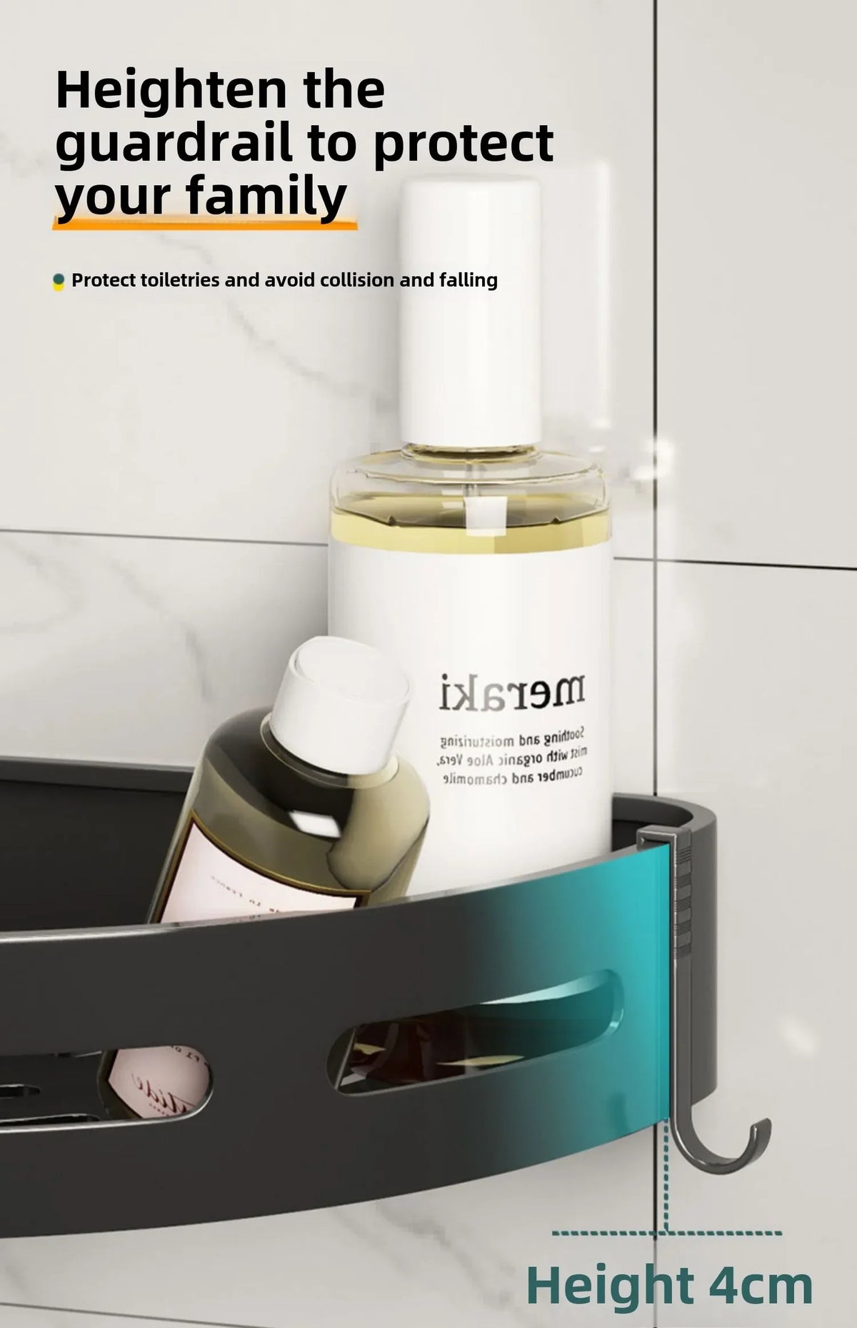 Bathroom Shelves Organizer No Punching Required Corner Shelf