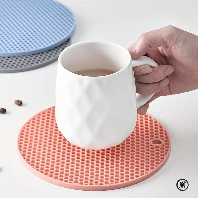 1pc Silicone Anti Scalding Mat Pot Rack Countertop