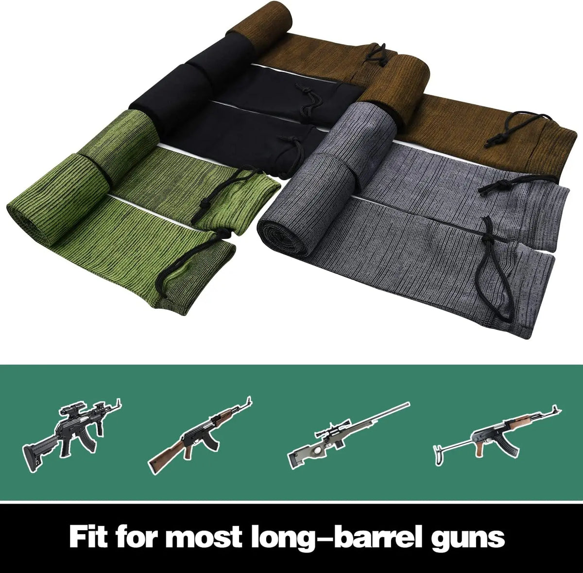 18pcs 55inch Elastic Tactical Storage Bag Dustproof Knitted