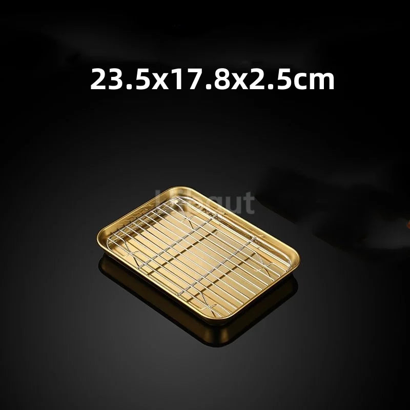 304 Stainless Steel Baking Tray Plate Bbq Tray