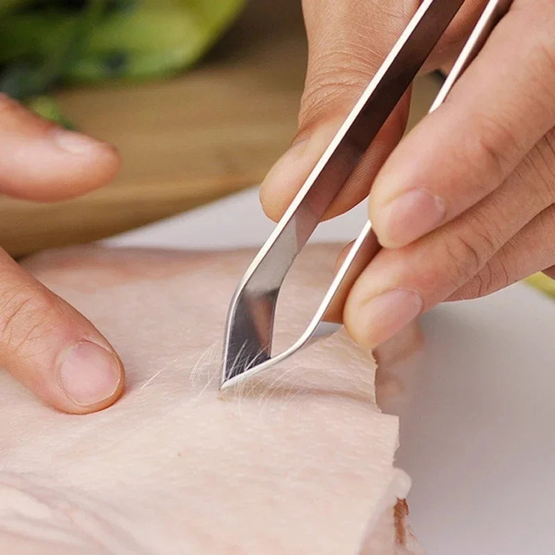 Pc Stainless Steel Fish Bone Tweezers Pincer Clip