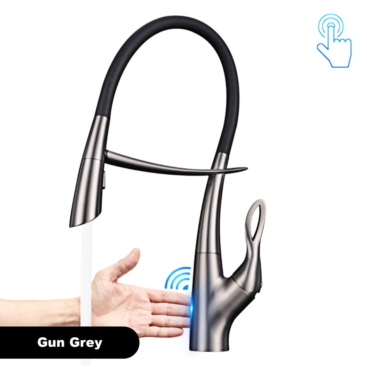 Gestan Brass Brushed Gold Faucet Touch Switch Design