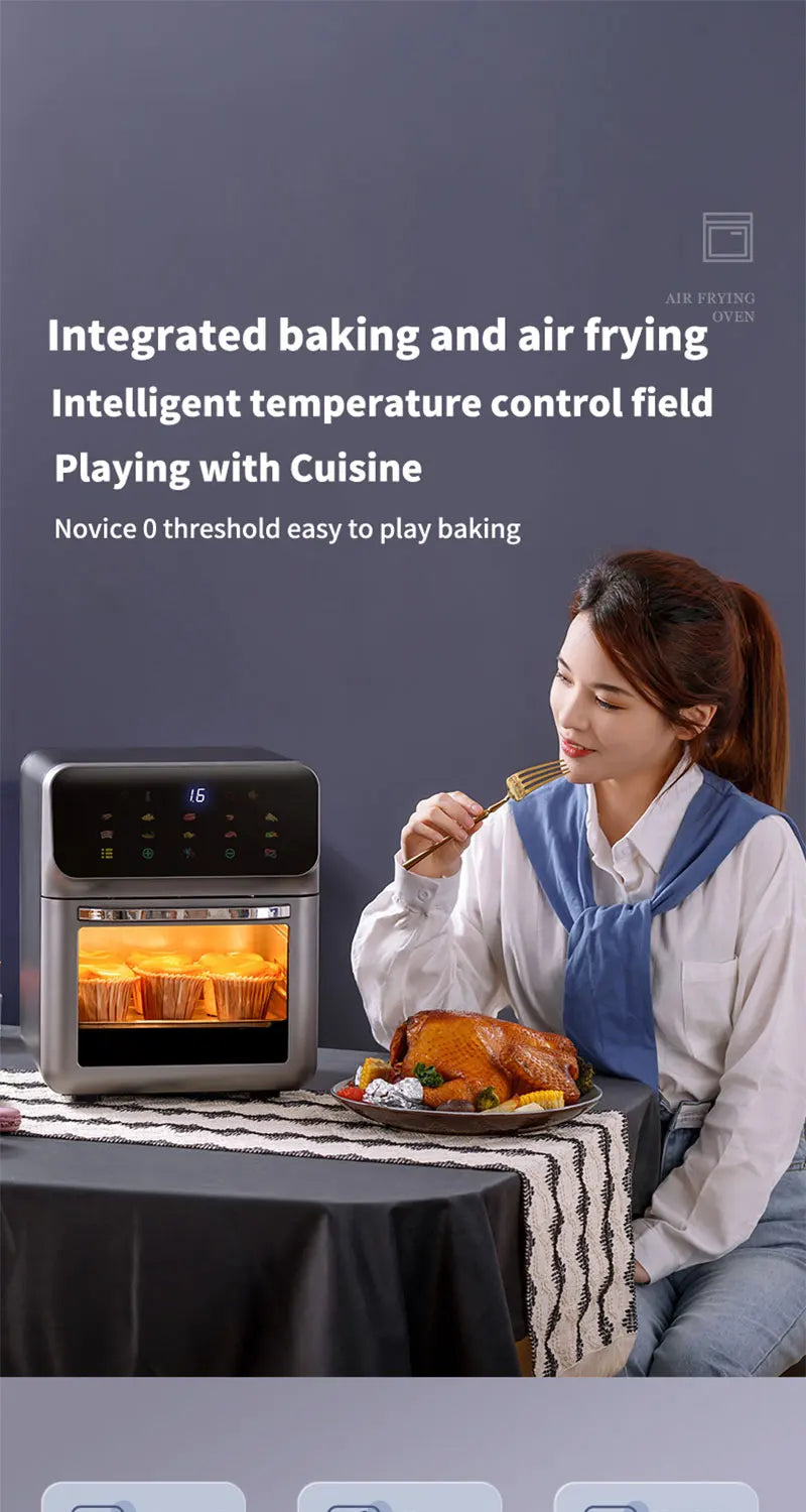 10l Large Capacity Electric Air Fryers Oil-Free Automatic