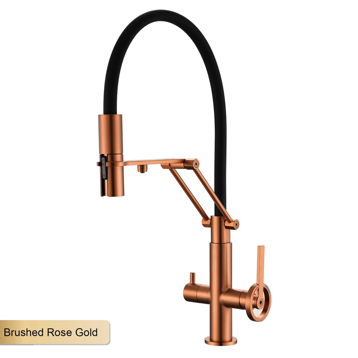Industrial Brass Brushed Rose Gold Faucet Separated Filter