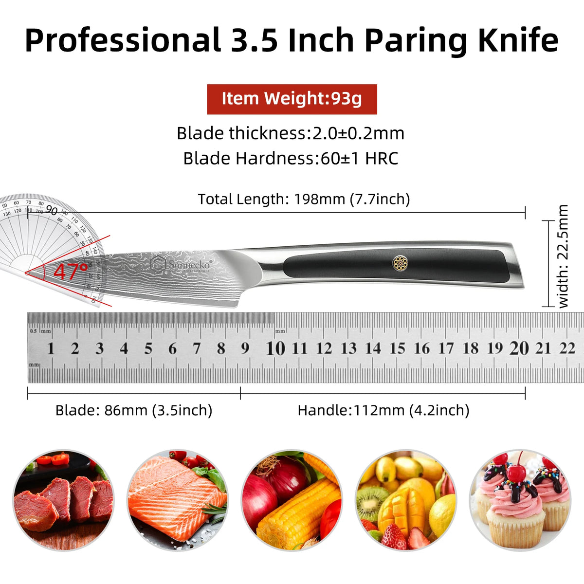 Sunnecko Damascus Steel Knives High Carbon Vg10 Core