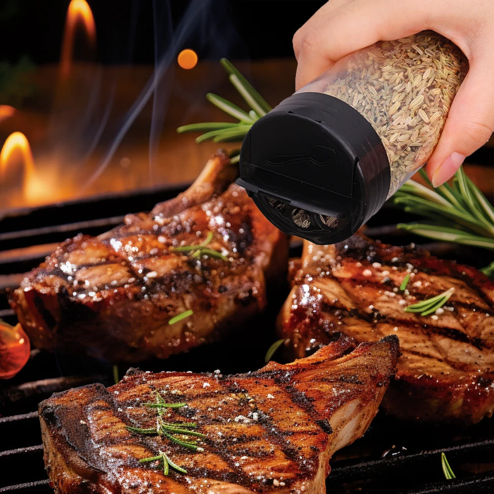 1/20pcs Clear Plastic Spice Bottles Salt Pepper Shaker