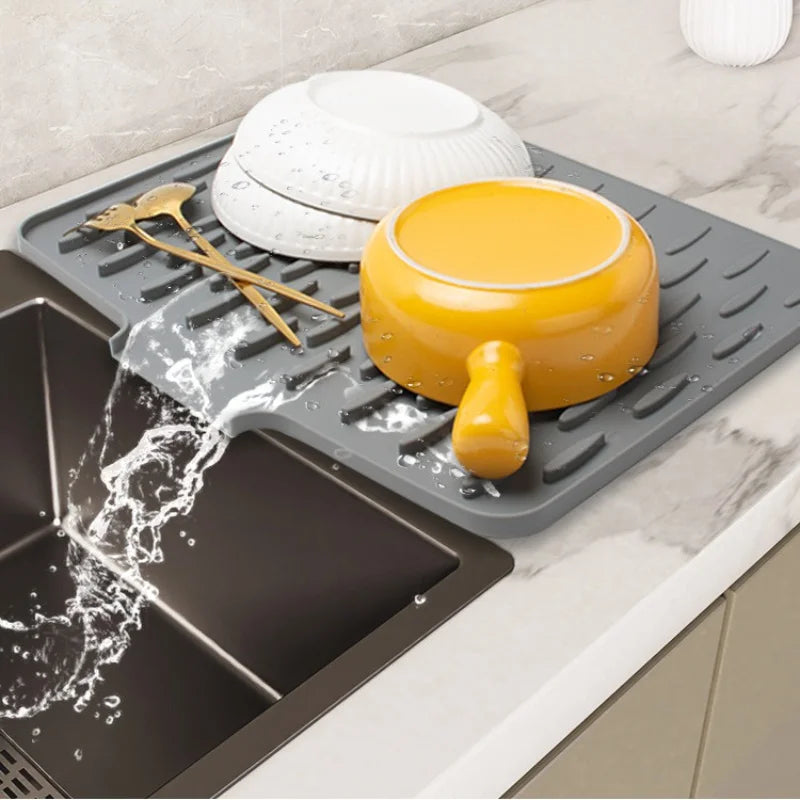 Heat Resistant Silicone Dish Drying Mat Non Slip