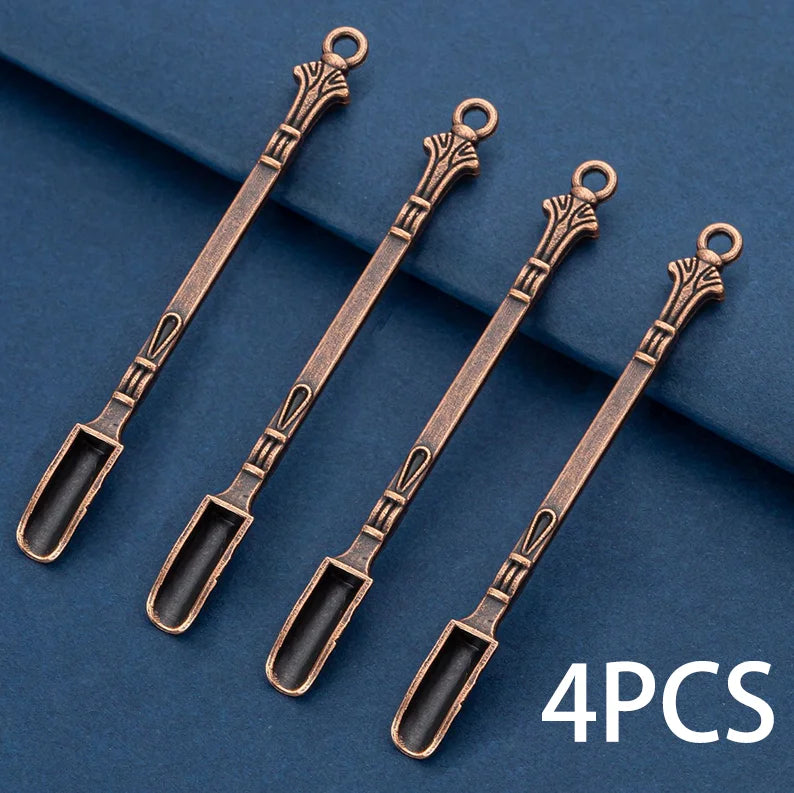 4pcs Metal Small Shovel Oil Spoon Creative Design