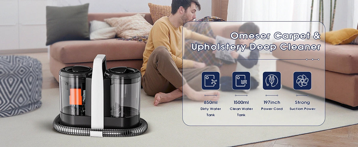 Omeser W07 15kpa Carpet Cleaner Machine 600w Upholstery