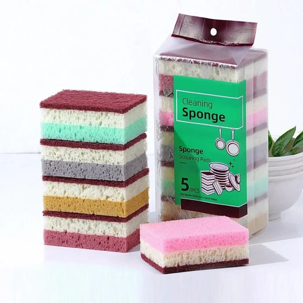 Dishwashing Cleaning Sponge High Density Strong Stain Removal