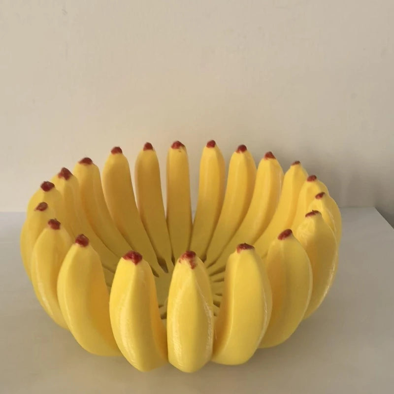 Unique Banana Shaped Fruit Bowl Counter Organizer Cute
