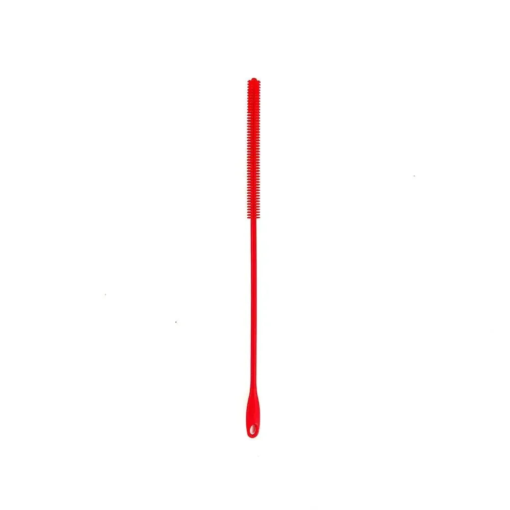 Reusable Pipe Cleaning Brush Long Handle Silicone Straw