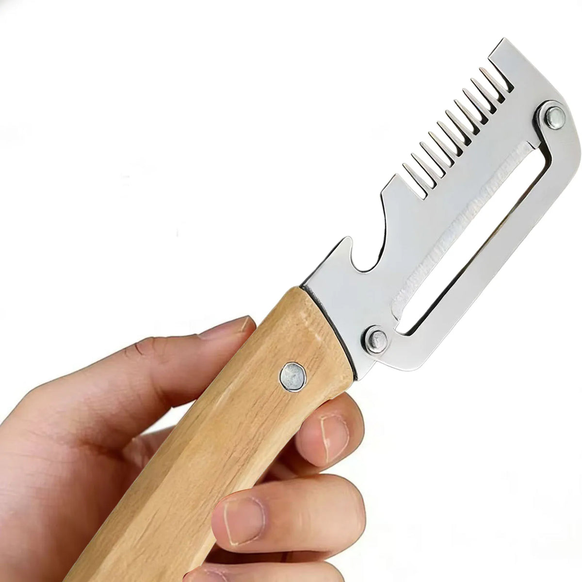 Must Haves Premium Vegetable Peeler Wooden Handle Functional