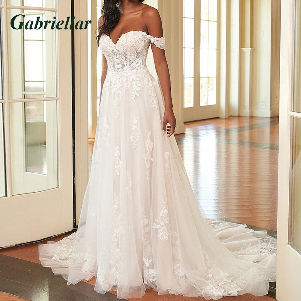 Gabriellar Attractive Wedding Dresses V-Neckline Sleeveless