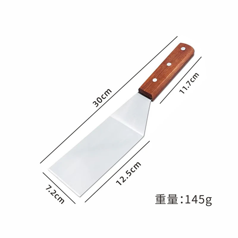 Stainless Steel Spatula Grill Scraper Non Stick Durable