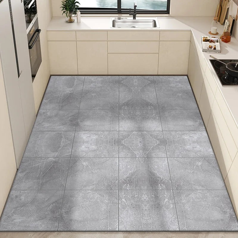 Checkerboard Pvc Anti-Slip Oil-Proof Floor Mat Leather Balcony