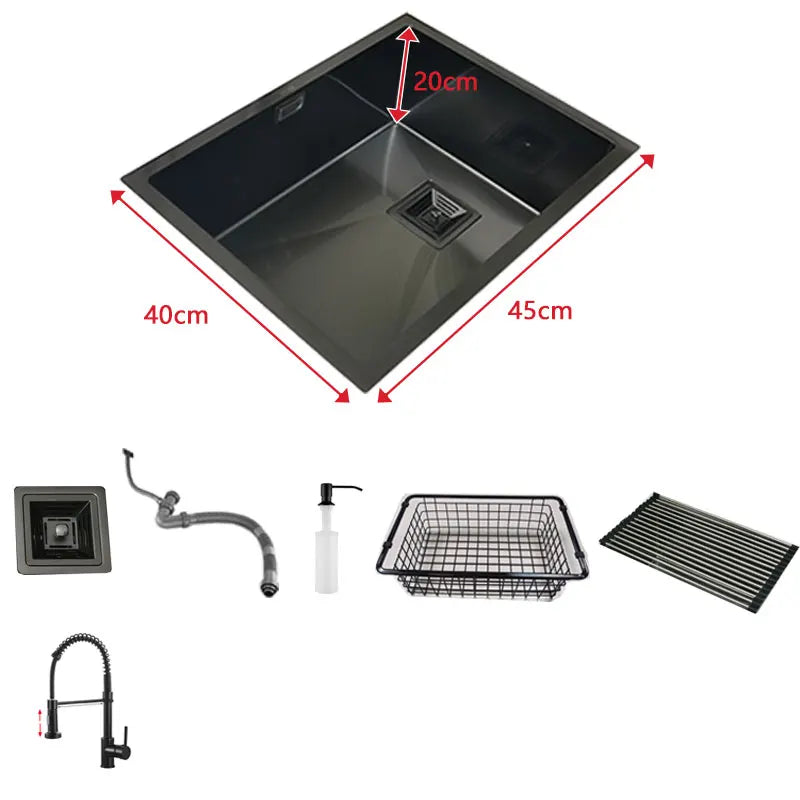Nano Black Sink Above Counter Or Undermount Sinks