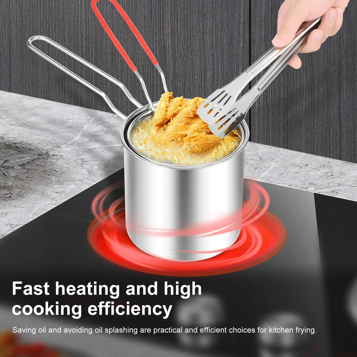 Stainless Steel Deep Fryer Frying Basket Oil Fryer