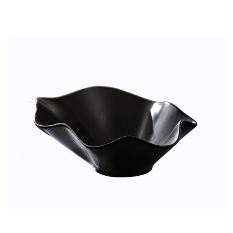 Ceramic Fruit Plate Irregular Folds Tray Desktop Storage