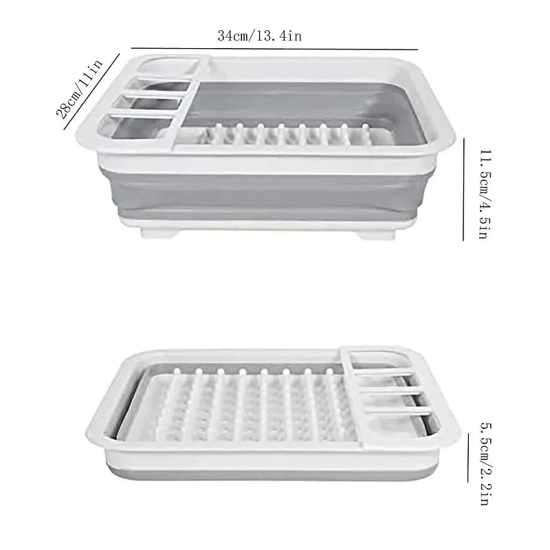 Foldable Dish Rack Storage Water Leakage Tableware Bowl