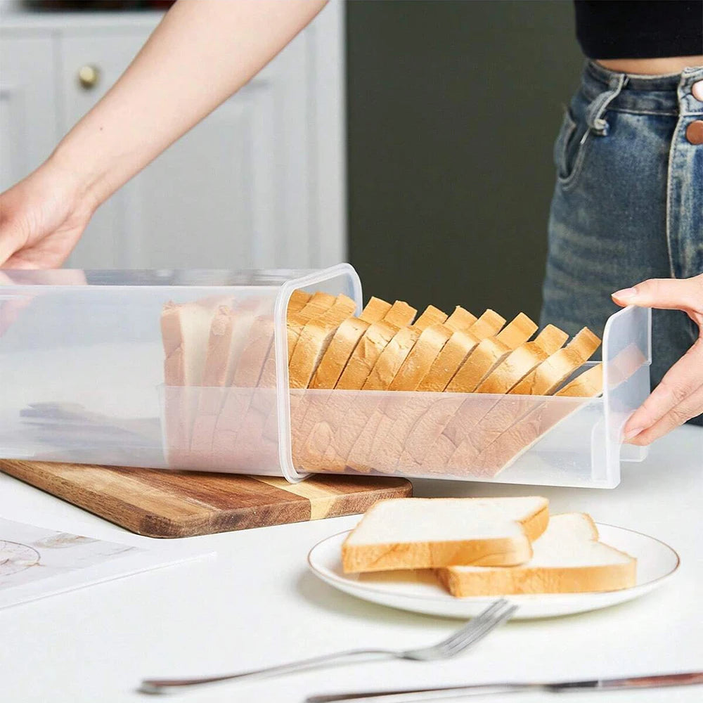 Bread Loaf Container Clear Airtight Bread Box Lid