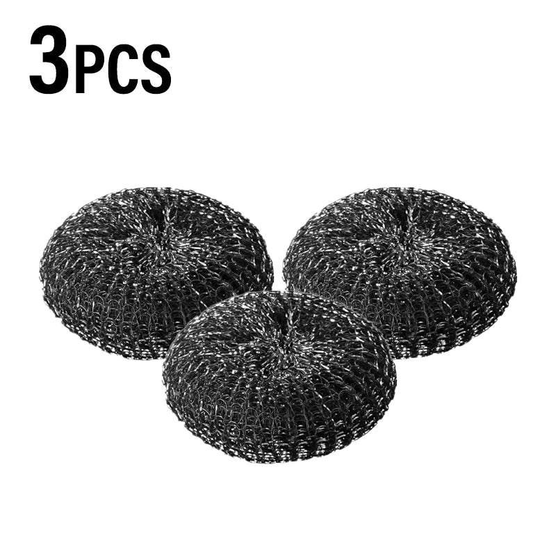 Stainless Steel Pot Brush Handle Metal Ball Dishwashing