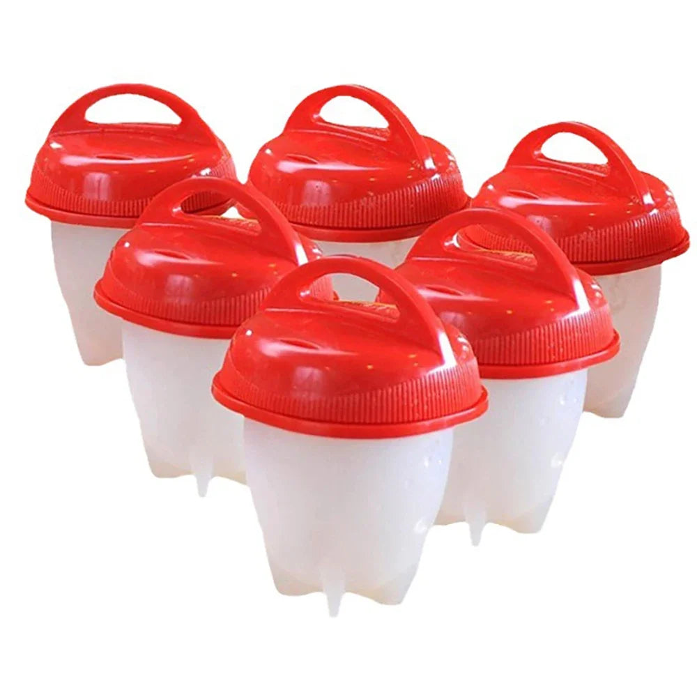 1/3/6pc Egg Poachers Cooker Silicone Non-Stick Egg Boiler