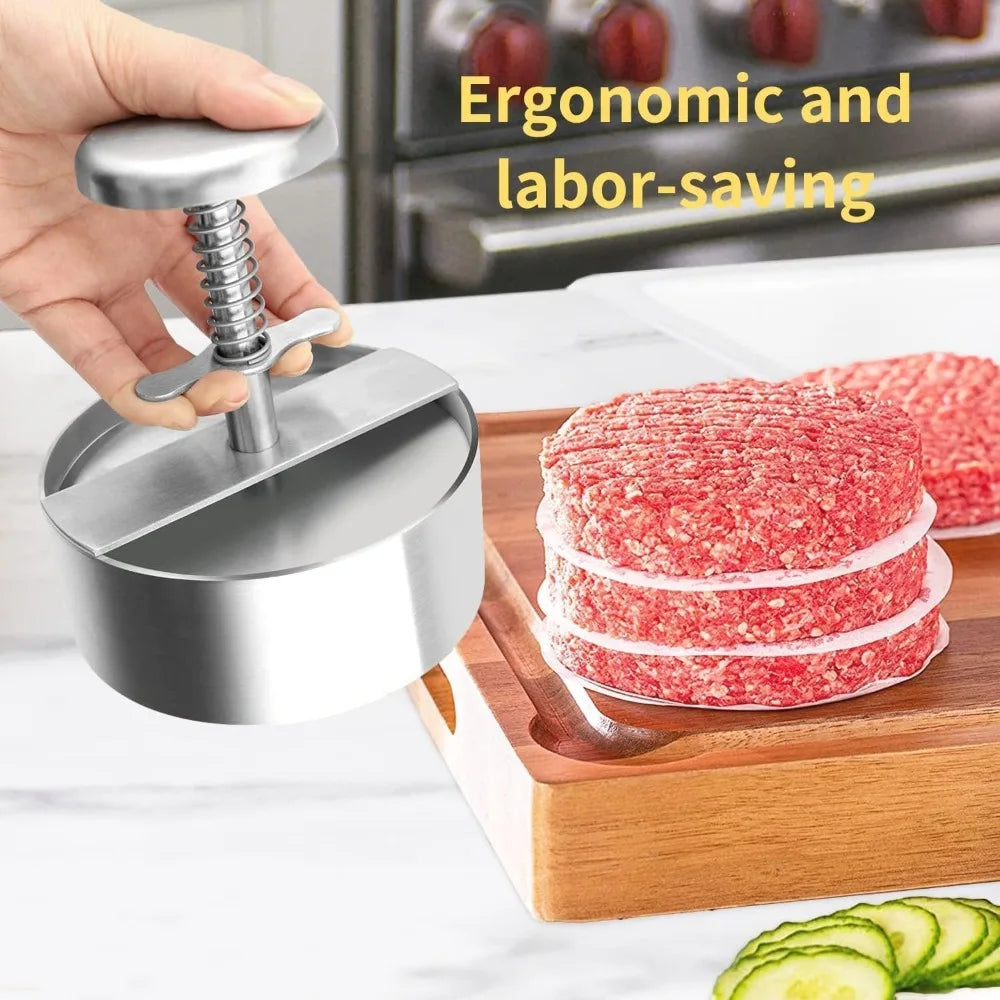 Stainless Steel Burger Press Non Stick Hamburger Patty