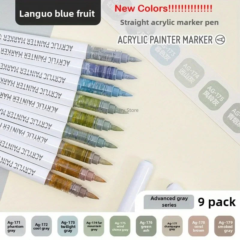 Languo 288/9 Colors Direct Liquid Acrylic Marker Soft