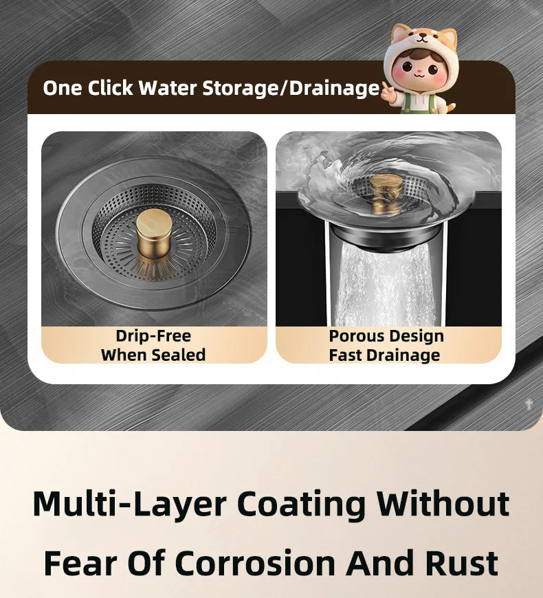Universal Sink Strainer Stainless Steel Pop-Up Drain Plug