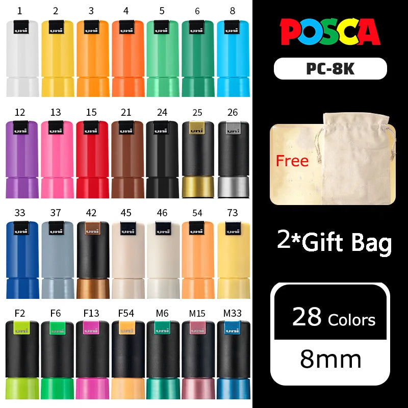 Uni Posca Full Marker Pen Storage Bag Pc-1m