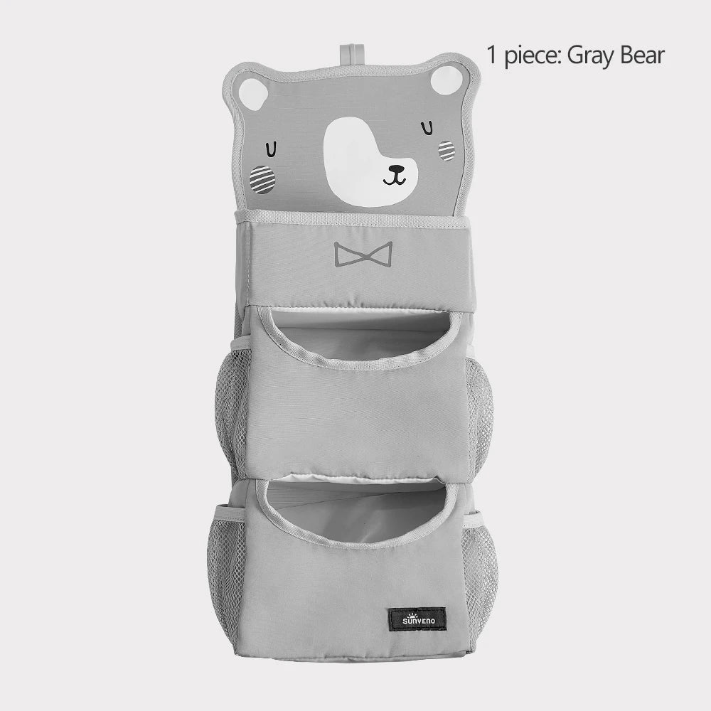 Sunveno Cartoon Baby Crib Hanging Storage Bag Multi-Functional