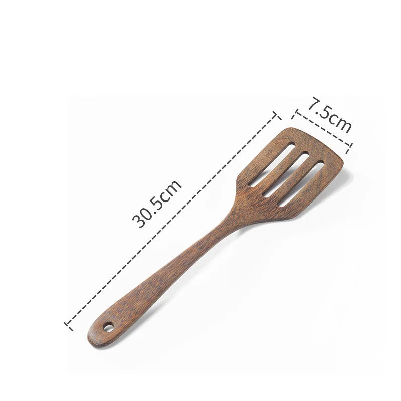 Utensils Non-Stick Cookware Wooden Handle Soup Spoon Spatula