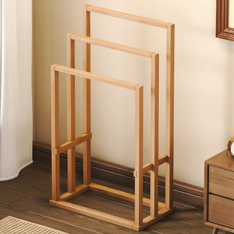 Nordic Style Simple Bamboo Clothes Drying Rack Bathroom